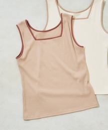 DISCOAT | 【前後2WAY】配色リブスクエアタンクトップ(タンクトップ)