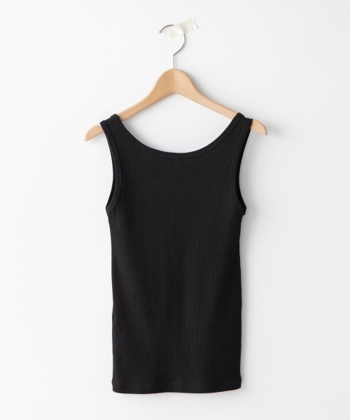 LOWRYS FARM（ローリーズファーム）の「リブタンク　934725（Tシャツ/カットソー・レディース・ブラック/オフホワイト/イエロー/グリーン・MEDIUM/LARGE）」の5枚目の写真