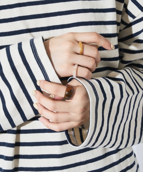 Chico（チコ）の「クリアリング3点SET（リング・レディース・アイボリー/ブラウン・FREE）」の4枚目の写真