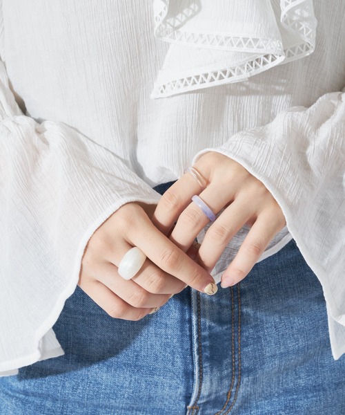 Chico（チコ）の「クリアリング3点SET（リング・レディース・アイボリー/ブラウン・FREE）」の3枚目の写真