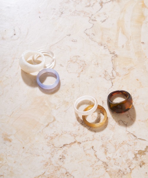 Chico（チコ）の「クリアリング3点SET（リング・レディース・アイボリー/ブラウン・FREE）」の5枚目の写真