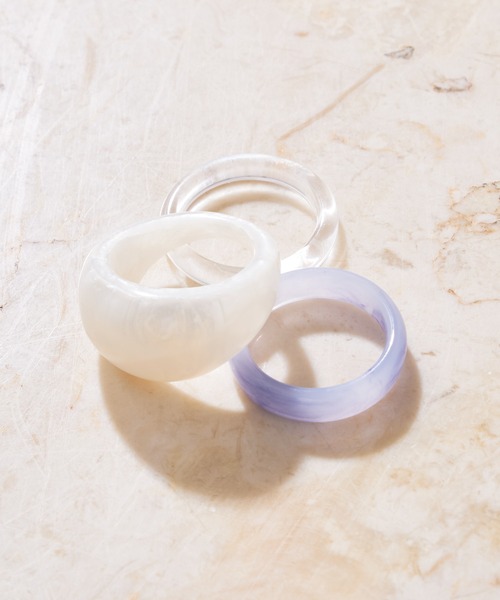 Chico（チコ）の「クリアリング3点SET（リング・レディース・アイボリー/ブラウン・FREE）」の6枚目の写真