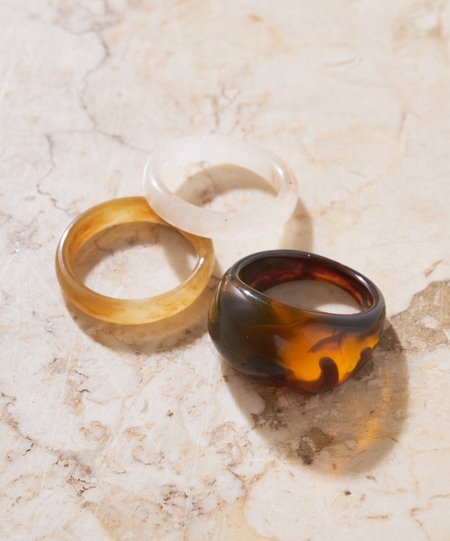 Chico（チコ）の「クリアリング3点SET（リング・レディース・アイボリー/ブラウン・FREE）」の7枚目の写真