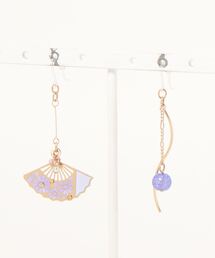 カヤ | 【カヤ】透かし吉祥アシンメトリーピアス(ピアス(両耳用))