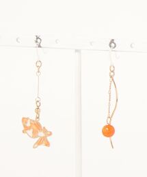 【倭物やカヤ】透かし吉祥アシンメトリーピアス