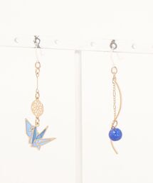 【倭物やカヤ】透かし吉祥アシンメトリーピアス