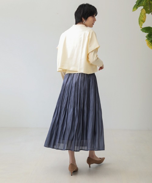 Bou Jeloud(ブージュルード)の「シャイニーサテンスカート(スカート・レディース・グレー/ミント/ブルー/ピンク・FREE)」の13枚目の写真