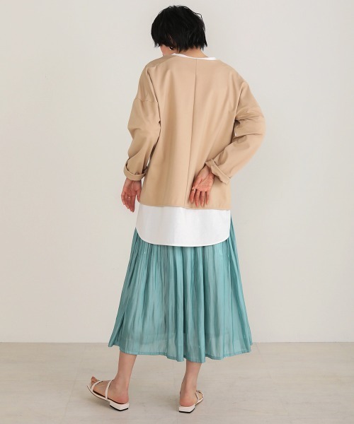 Bou Jeloud(ブージュルード)の「シャイニーサテンスカート(スカート・レディース・グレー/ミント/ブルー/ピンク・FREE)」の22枚目の写真