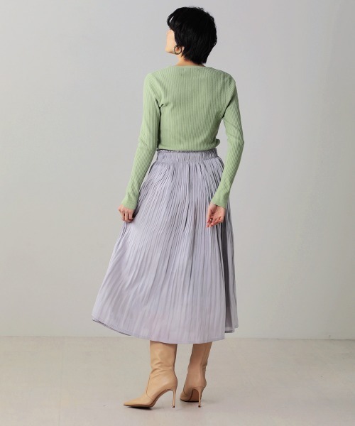 Bou Jeloud(ブージュルード)の「シャイニーサテンスカート(スカート・レディース・グレー/ミント/ブルー/ピンク・FREE)」の7枚目の写真