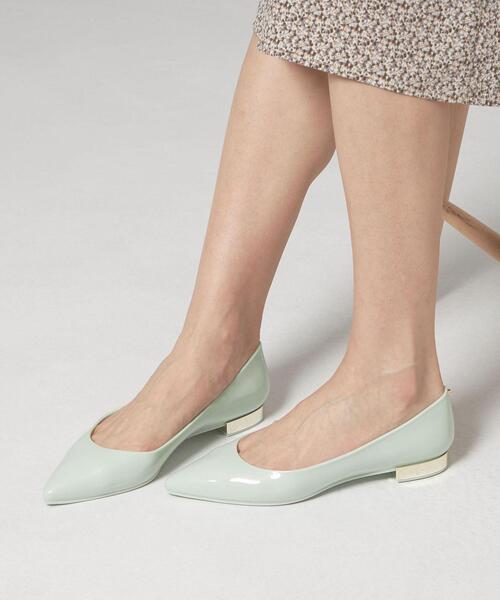 THE STATION STORE（ザ ステーション ストア）の「＜TEMPERATE＞●メタルヒール レインパンプス（レインシューズ・レディース・ライトグレー/ライム・38/39/37）」の4枚目の写真