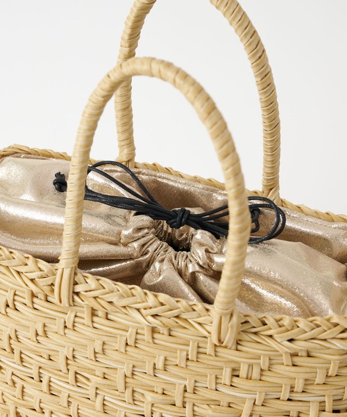 COLONY 2139（コロニートゥーワンスリーナイン）の「チューブかごバッグ（かごバッグ・レディース・アイボリー/ブラック/ブラウン・FREE）」の8枚目の写真