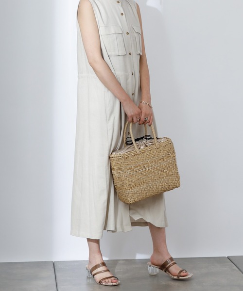 COLONY 2139（コロニートゥーワンスリーナイン）の「チューブかごバッグ（かごバッグ・レディース・アイボリー/ブラック/ブラウン・FREE）」の15枚目の写真