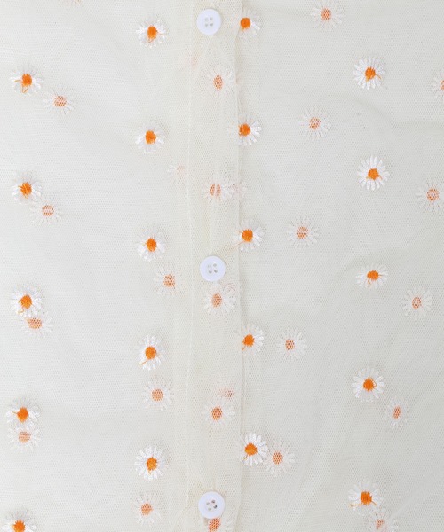 WC（ダブル シー）の「フラワーチュール長袖シャツ（シャツ/ブラウス・レディース・サックスブルー/アイボリー・FREE）」の10枚目の写真