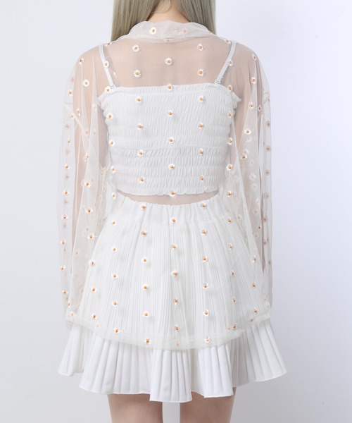 WC（ダブル シー）の「フラワーチュール長袖シャツ（シャツ/ブラウス・レディース・サックスブルー/アイボリー・FREE）」の6枚目の写真