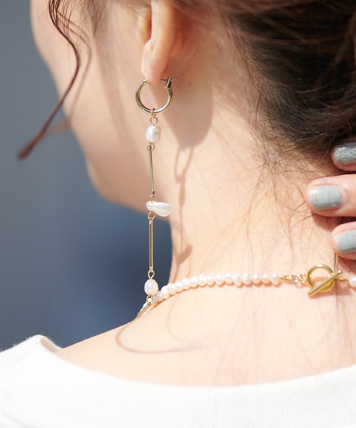 セール バロックパールロングピアス ピアス 両耳用 Discoat ディスコート のファッション通販 Zozotown