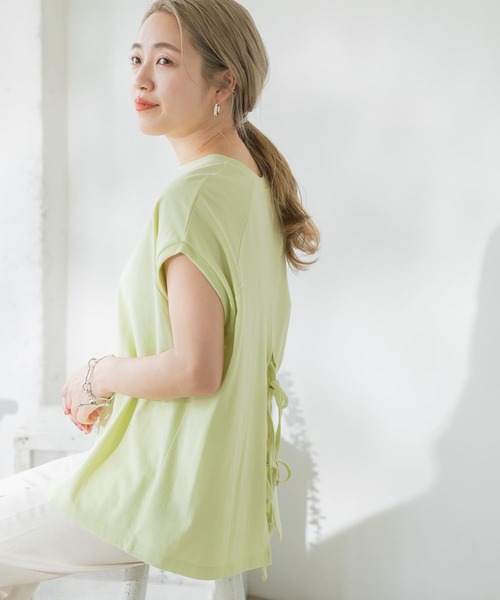 ITEMS URBANRESEARCH(アイテムズ アーバンリサーチ)の「バックリボンラグランTシャツ(Tシャツ/カットソー・レディース・グレー系その他/チャコールグレー/オフホワイト/イエロー・FREE)」の18枚目の写真