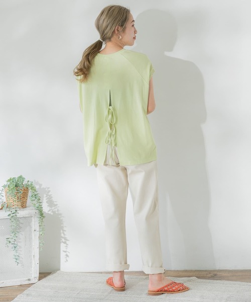 ITEMS URBANRESEARCH(アイテムズ アーバンリサーチ)の「バックリボンラグランTシャツ(Tシャツ/カットソー・レディース・グレー系その他/チャコールグレー/オフホワイト/イエロー・FREE)」の21枚目の写真