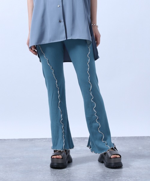 HARE（ハレ）の「メローテレコパンツ(HARE)（その他パンツ・レディース・ブラック/ブルー・FREE）」の2枚目の写真