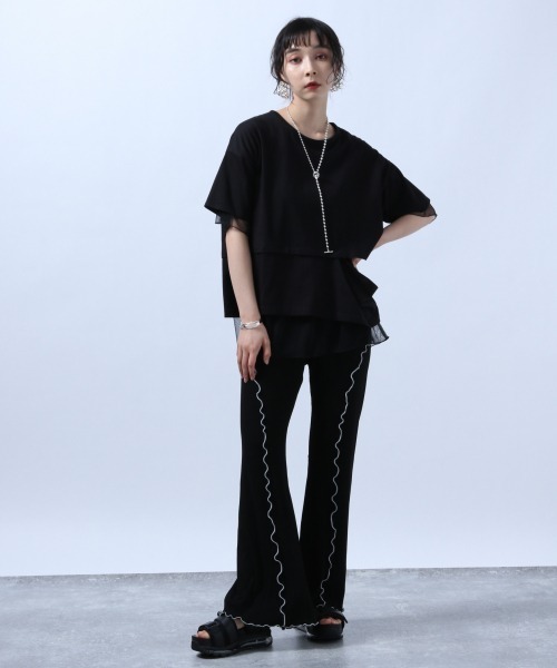 HARE（ハレ）の「メローテレコパンツ(HARE)（その他パンツ・レディース・ブラック/ブルー・FREE）」の13枚目の写真