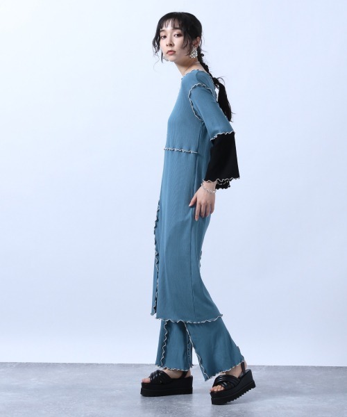 HARE（ハレ）の「メローテレコパンツ(HARE)（その他パンツ・レディース・ブラック/ブルー・FREE）」の6枚目の写真