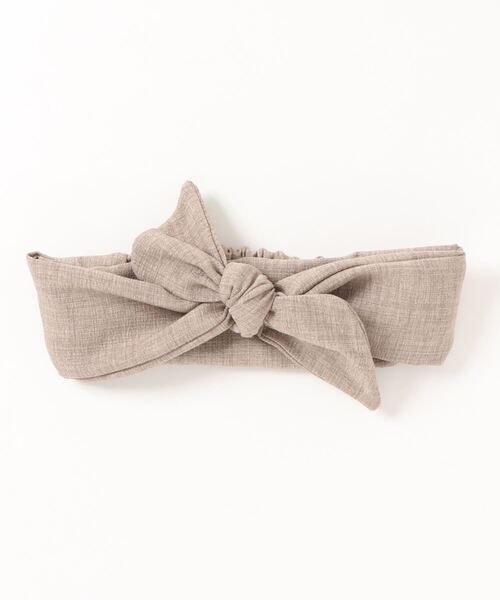 ehka sopo（エヘカソポ）の「雑材風リボンターバン（ヘアバンド・レディース・オフホワイト/ベージュ/ブラウン・ﾌﾘ-）」の3枚目の写真
