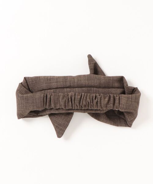 ehka sopo（エヘカソポ）の「雑材風リボンターバン（ヘアバンド・レディース・オフホワイト/ベージュ/ブラウン・ﾌﾘ-）」の4枚目の写真