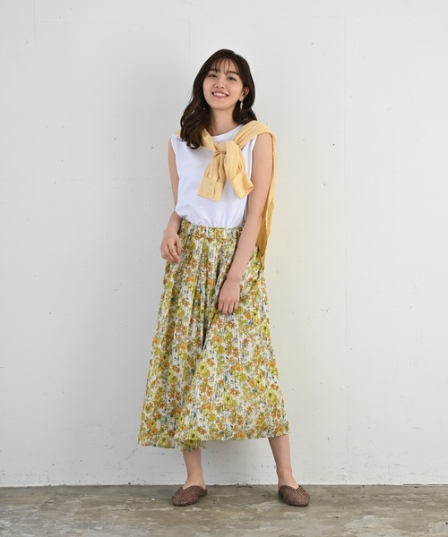 Rewde（ルゥデ）の「ラウンドヘムノースリーブプルオーバー（1R15-04180）（Tシャツ/カットソー・レディース・ホワイト×ブルー/ホワイト・M/L）」の12枚目の写真