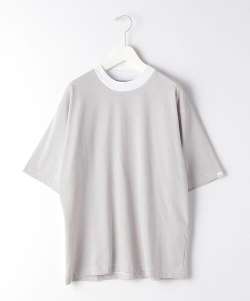 green label relaxing（グリーンレーベルリラクシング）の「＜ 機能 / 抗菌・吸水速乾 ＞ Livelihood New ボーダー クルーネック Tシャツ ＃（Tシャツ/カットソー・メンズ・ベージュ/ナチュラル・SMALL/MEDIUM/LARGE/X-LARGE/XX-LARGE/X-SMALL）」の13枚目の写真