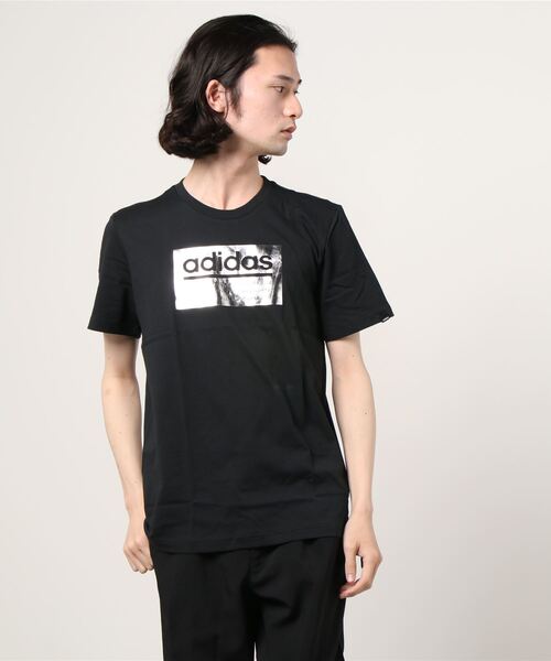 ARCADE（アーケード）の「adidas アディダス サマーグラフィックTシャツ（Tシャツ/カットソー・メンズ・ホワイト/ブラック・S/M/O/XO/L）」の2枚目の写真