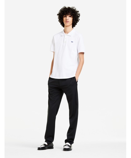 MAISON KITSUNE ネイビーフォックス ポロ M ホワイト NAVY FOX PATCH CLASSIC POLO | Maison Kitsuné