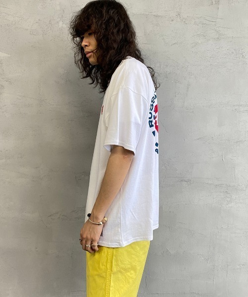 Russell Athletic（ラッセルアスレティック）の「[RUSSELL ATHLETIC/ラッセル アスレチック] BERKLEY×RUSSEL ATHLETIC 別注サークルロゴ バックプリントTシャツ（Tシャツ/カットソー・レディース・ホワイト/ネイビー・M/L）」の12枚目の写真