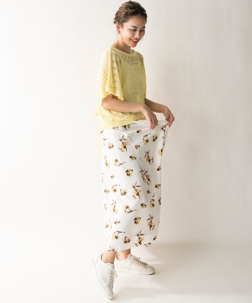 MILLION CARATS(ミリオンカラッツ)の「【STYLE4】透かし編みレースアップニットセット(ニット/セーター・レディース・オフホワイト/イエロー/サックスブルー・FREE)」の8枚目の写真