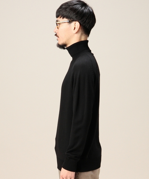 BEAUTY&YOUTH UNITED ARROWS(ビューティーアンドユースユナイテッドアローズ)の「BY メリノ ウール タートルネック(ニット/セーター・メンズ・ネイビー/ブラック/ゴールド・LARGE/SMALL/X-LARGE/MEDIUM)」の6枚目の写真