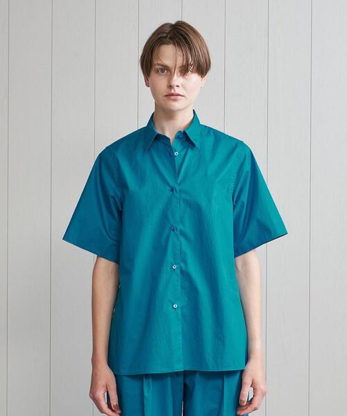 H　BEAUTY&YOUTH UNITED ARROWS（エイチビューティーアンドユースユナイテッドアローズ）の「＜H＞COTTON SHORT SLEEVE SHIRT/シャツ（シャツ/ブラウス・レディース・ブラック/ピンク/ターコイズブルー・SMALL/MEDIUM）」の6枚目の写真