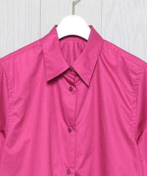 H　BEAUTY&YOUTH UNITED ARROWS（エイチビューティーアンドユースユナイテッドアローズ）の「＜H＞COTTON SHORT SLEEVE SHIRT/シャツ（シャツ/ブラウス・レディース・ブラック/ピンク/ターコイズブルー・SMALL/MEDIUM）」の12枚目の写真