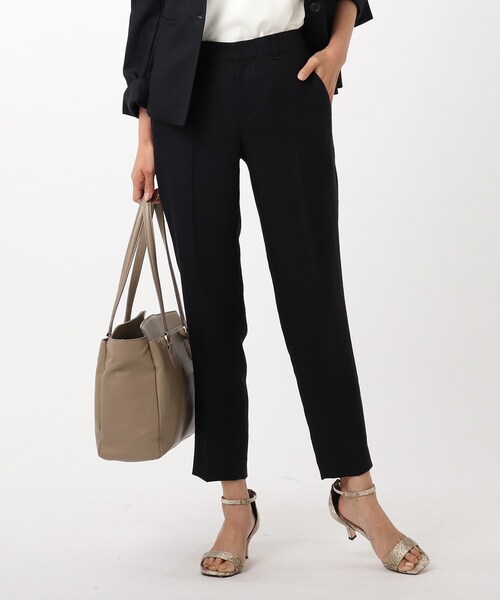 UNTITLED（アンタイトル）の「◆【洗える】ドレッサーアーステックリネンセンタープレスパンツ（スーツパンツ・レディース・ネイビー/ライトグレー/ベージュ・00/02/01/03/99）」の3枚目の写真