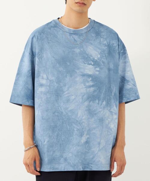 BRACTMENT（ブラクトメント）の「[ ブラクトメント ] BRACTMENT ガーメントダイ タイダイ クルーネック Tシャツ（Tシャツ/カットソー・メンズ・オレンジ系その他/コバルトブルー・40/38/36）」の2枚目の写真