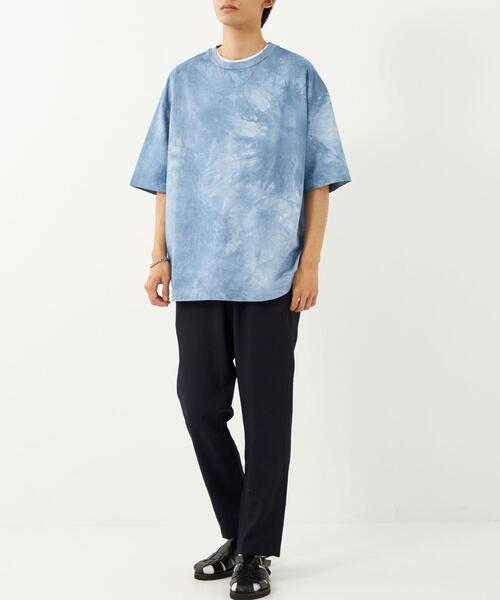 BRACTMENT（ブラクトメント）の「[ ブラクトメント ] BRACTMENT ガーメントダイ タイダイ クルーネック Tシャツ（Tシャツ/カットソー・メンズ・オレンジ系その他/コバルトブルー・40/38/36）」の6枚目の写真