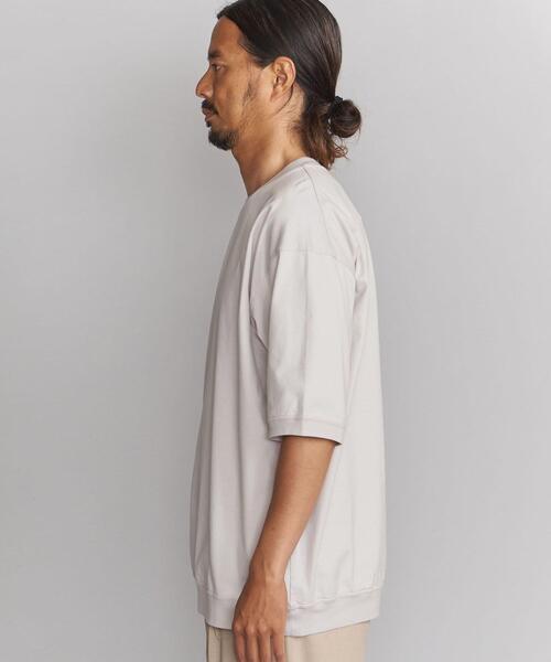 BEAUTY&YOUTH UNITED ARROWS（ビューティーアンドユースユナイテッドアローズ）の「BY ハイゲージコットン スウェット Tシャツ（Tシャツ/カットソー・メンズ・ホワイト/ライトグレー/オリーブ・SMALL/MEDIUM/LARGE/X-LARGE）」の5枚目の写真