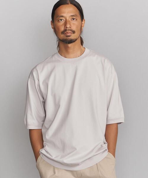 BEAUTY&YOUTH UNITED ARROWS（ビューティーアンドユースユナイテッドアローズ）の「BY ハイゲージコットン スウェット Tシャツ（Tシャツ/カットソー・メンズ・ホワイト/ライトグレー/オリーブ・SMALL/MEDIUM/LARGE/X-LARGE）」の7枚目の写真
