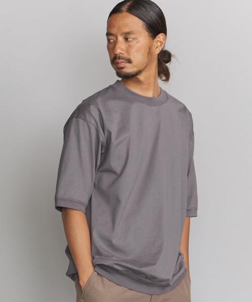 BEAUTY&YOUTH UNITED ARROWS（ビューティーアンドユースユナイテッドアローズ）の「BY ハイゲージコットン スウェット Tシャツ（Tシャツ/カットソー・メンズ・ホワイト/ライトグレー/オリーブ・SMALL/MEDIUM/LARGE/X-LARGE）」の11枚目の写真