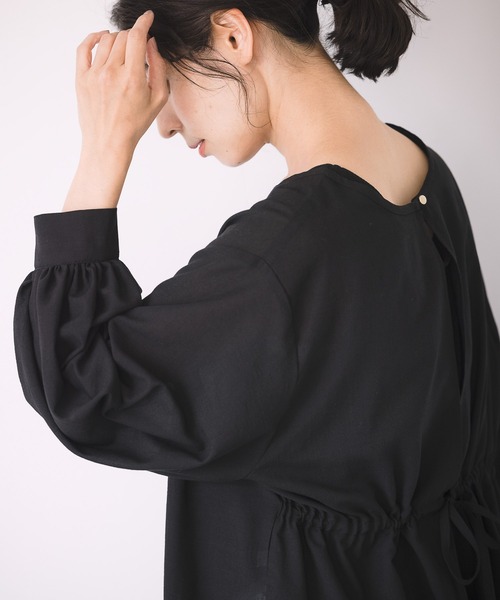 LEPSIM（レプシィム）の「２Ｐセットオープンバックブラウス長袖　955921（シャツ/ブラウス・レディース・ブラック/オフホワイト/オリーブ/グレイッシュベージュ・FREE）」の13枚目の写真