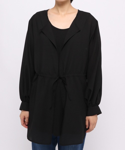 LEPSIM（レプシィム）の「２Ｐセットオープンバックブラウス長袖　955921（シャツ/ブラウス・レディース・ブラック/オフホワイト/オリーブ/グレイッシュベージュ・FREE）」の18枚目の写真