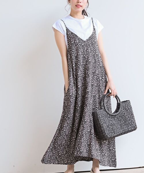 rps（アールピーエス）の「ＴシャツＳＥＴキャミワンピース（ワンピース・レディース・ブラック/ダークグリーン/ダークベージュ/ブラック系その他2/ブラック系その他3・M）」の4枚目の写真