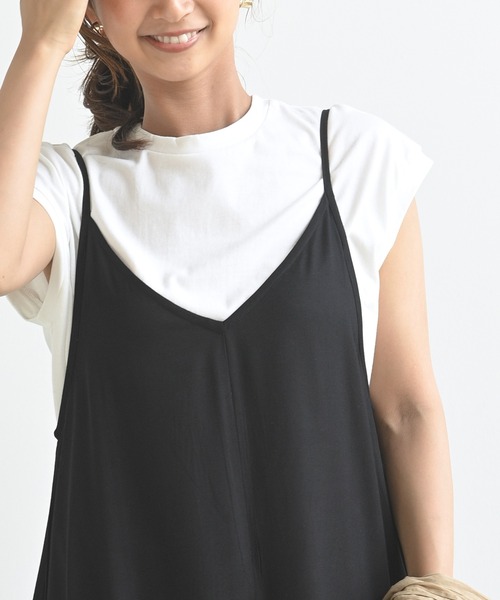 rps（アールピーエス）の「ＴシャツＳＥＴキャミワンピース（ワンピース・レディース・ブラック/ダークグリーン/ダークベージュ/ブラック系その他2/ブラック系その他3・M）」の8枚目の写真