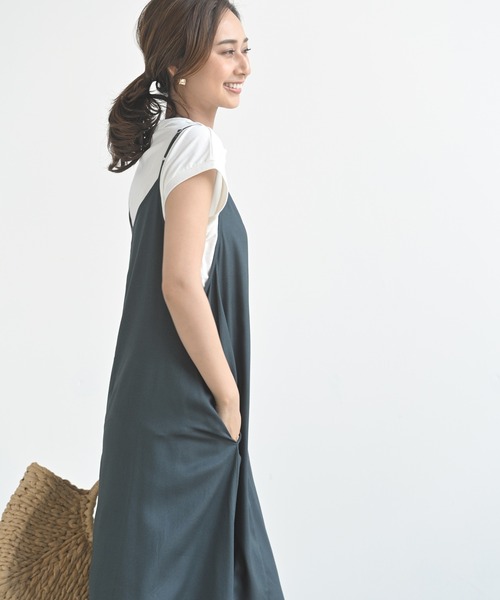 rps（アールピーエス）の「ＴシャツＳＥＴキャミワンピース（ワンピース・レディース・ブラック/ダークグリーン/ダークベージュ/ブラック系その他2/ブラック系その他3・M）」の12枚目の写真