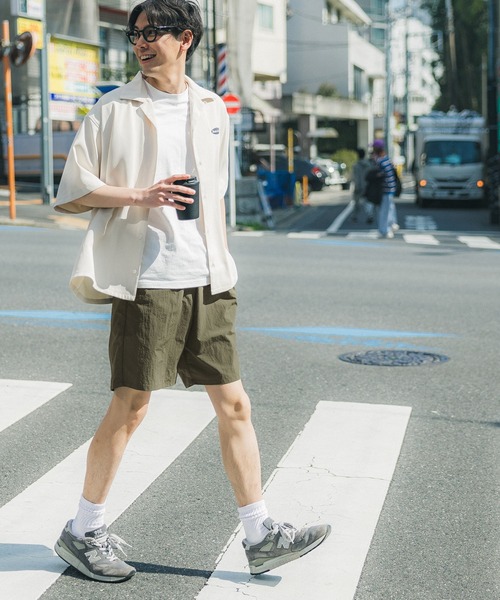 coca（coca）（コカ）の「＼新色登場／ 撥水ナイロンショートパンツ（その他パンツ・メンズ・チャコールグレー/パープル/レッド/カーキ/ブラック/グリーン/ピンク/オレンジ/ライトグリーン/ネイビー/ターコイズブルー/キャメル/アイボリー/ライトピンク/ライトブルー/イエロー/グレー/ブルー・S/M/L/XL）」の5枚目の写真