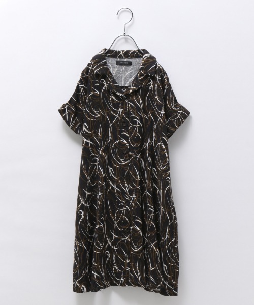 JEANASIS（ジーナシス）の「【KIDS】カイキンフレアワンピース/214690（ワンピース・キッズ・グリーン/ホワイト系その他/ブラック系その他・120/140）」の2枚目の写真