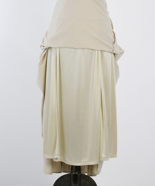 JENNE（ジェンヌ）の「ノースリーブ リッチフレアワンピース（ワンピース・レディース・ベージュ/ネイビー・S/M/L）」の21枚目の写真