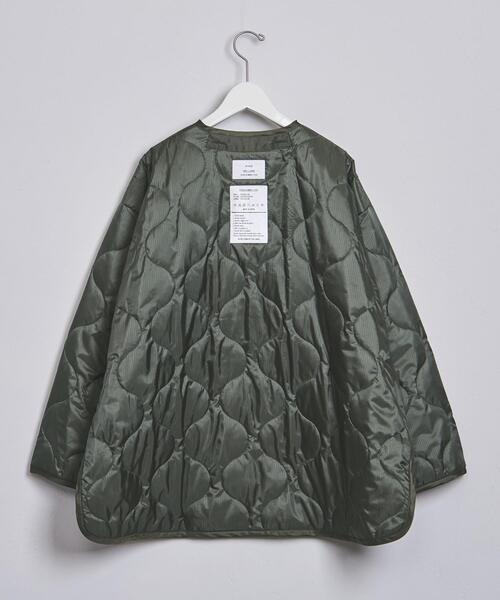 HYKE（ハイク）の「【別注】＜HYKE（ハイク）＞QUILT INNER コート ■■■（ミリタリージャケット・メンズ・ブラック/オリーブ・4/5）」の3枚目の写真
